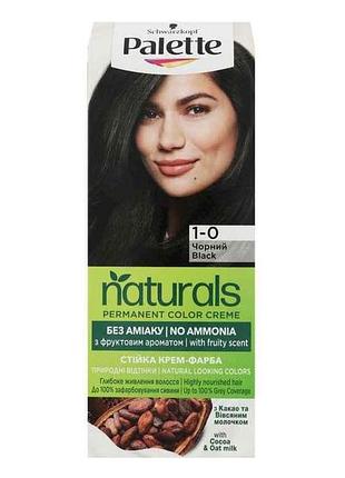 Краска для волос naturals 1-0 черный тм palette