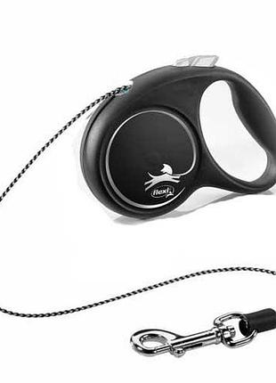 Рулетка flexi (флексы) design трос xs 8кг3м черная