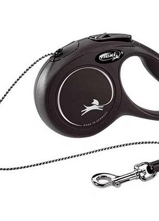 Рулетка flexi classic s-трос 5м до 12 кг черная