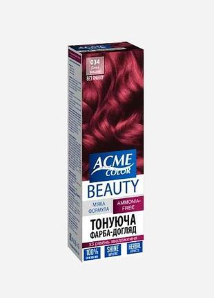 Гель-фарба дика вишня №034 тм acme-color beauty