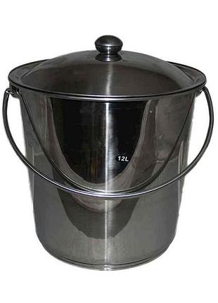 Відро з кришкою нерж. 12л yt15222 тм zauberg