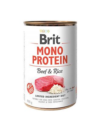 Brit mono protein dog з яловичиною і темним рисом 400г