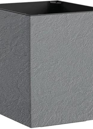 Квітник plastkon eliot stone 25x25 см сірий