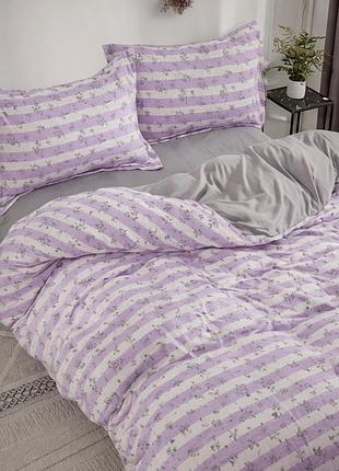 Комплект постельного белья 4 сезона (2 одеяла зима/лето) laura grand lg-30-06 евро-размер с компаньоном сатин наволочки 50х70см