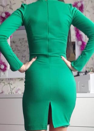 Зелёное платье2 фото