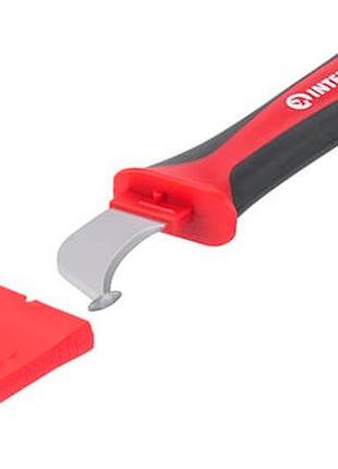 Нож для снятия изоляции intertool - 170 мм с пяткой