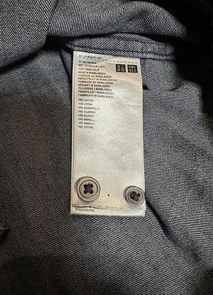 Джинсова рубашка uniqlo, m 4
