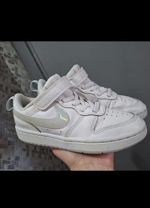 Кросівки дитячі nike court borough low 2 white blue, розмір 31,5, устілка 20 см