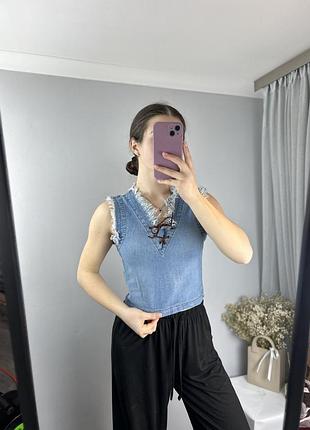 Жіноча джинсова жилетка soff jeans s