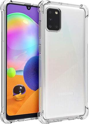 Прозорий чохол для samsung a31 (a315) ударостійкий силіконовий shockproof (бампер)