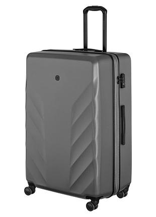 Чемодан wenger, motion, поликарбонат, гигант, 81см, 135/157л, tsa, 4 колеса, серый