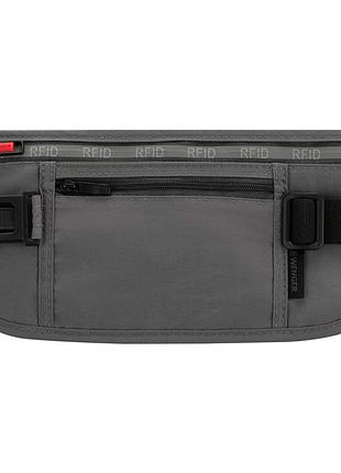 Сумка на пояс, wenger waist belt with rfid pocket, серая