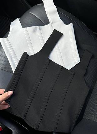 Розпродаж 🏷 турецький бандажний кроп топ на широких бретелях
