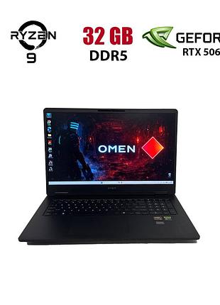 Игровой ноутбук hp omen 17z-db100 / 17.3" (1920x1080) ips / amd ryzen ai 9 365 (10 (20) ядер по 2.0 – 5.0 ghz) / 32 gb ddr5 / 1000