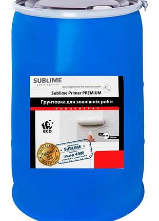 Грунтовка универсальная глубокопроницаемая с антисептиком 1:50 sublime primer premium, 200 л