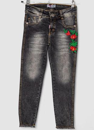 Джинси для дівчаток, колір чорний, 247r3806