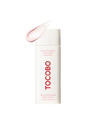 Солнцезащитный крем с эффектом коррекции тона tocobo vita tone up sun cream spf50+ pa++++