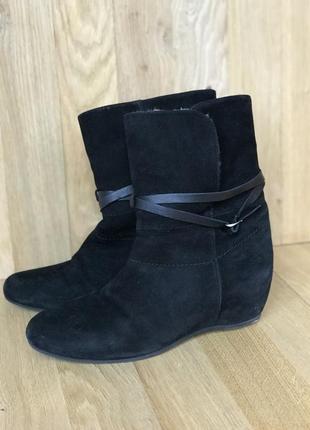 Сапоги женские зимние на овчине итальянское качество