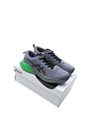 Чоловічі кросівки asics novablast 3 сірі з зеленим