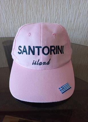 Женская розовая кепка santorini island