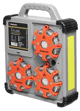 Комплект фонарей профессиональных mactronic x-flare (30 lm) red/blue/amber recharg 12/220v (psd0112)