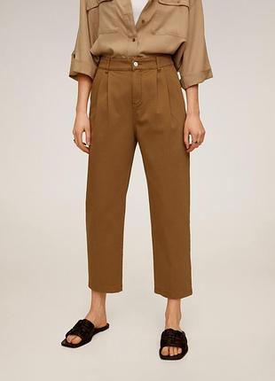 Штани mango натуральна тканина брюки