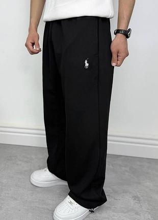 Спортивні штани чоловічі / жіночі чорні осінні весняні літні polo ralph lauren