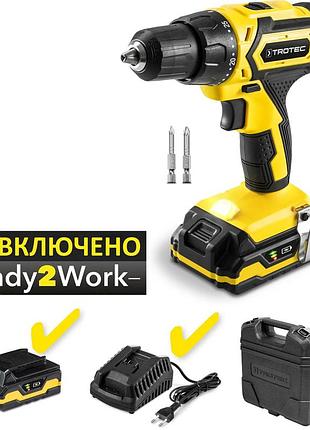 Дрель-шуруповерт аккумуляторная trotec pscs 11-20v + кейс (4410000302)