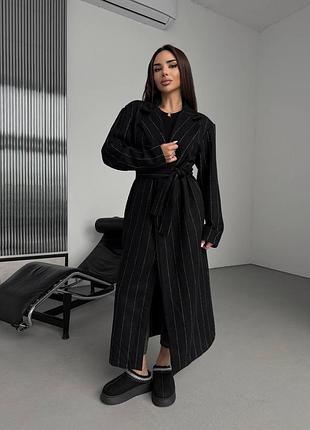 Пальто в полоску кашемир туречица 🖤