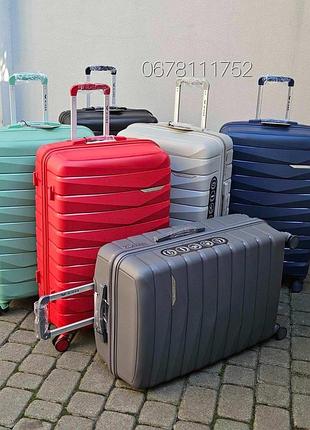 🧳 валізи wings dqz01 (mur01) — 100% поліпропілен, подвійні колеса, tsa-замок