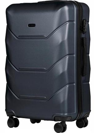 Велика дорожня пластикова валіза wings peacock 148 l 28"