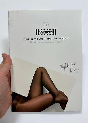 Wolford жіночі капронові чорні колготи з логотипом 20 ден оригінал