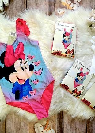 Disney фирменные, яркие купальники с минни маус, на рост  128-134 см