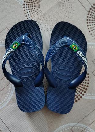 Детские вьетнамки havaianas brazil logo | оригинал | новые/27-28(17см)