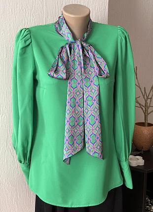 Блуза від sateen з бантом s m