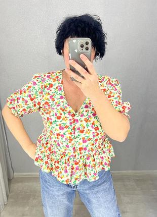 Блуза в квітковий принт new look віскоза