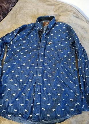 Рубашка, m/l, длина 75, грудь 110, плечи 47см