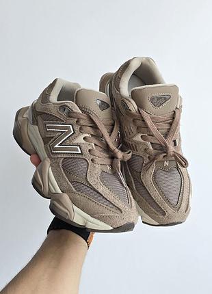 Жіночі кросівки new balance 9060 brown коричневі кросівки ню беланс 9060