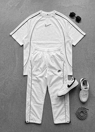 Спортивный костюм мужской белый осенний весенний летний nike