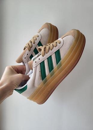 Жіночі кросівки adidas gazelle platform beige – стиль і комфорт на кожен день!