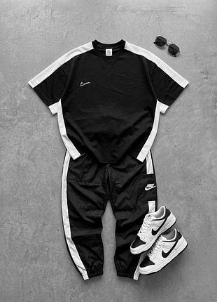 Спортивный костюм женский / мужской черный белый осенний весенний летний nike
