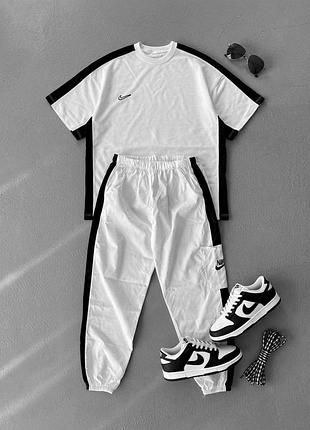 Спортивный костюм мужской черный белый осенний весенний летний nike