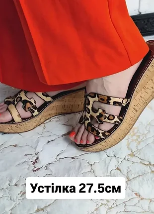 Sam edelman оригінал босоніжки на платформі з хутром поні під леопард