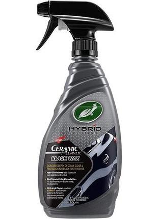 Спрей - віск для авто turtle wax hybrid solutions ceramic acrylic black wax 473 мл