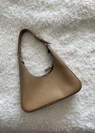Сумка жіноча шкіряна українського бренду boorbon bags в кольорі капучино