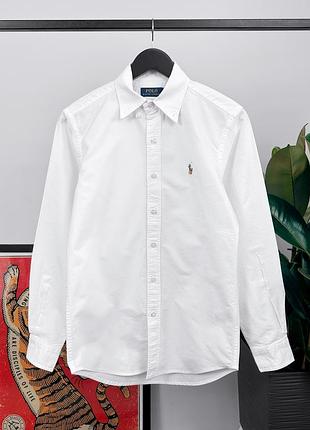 Сорочка polo ralph lauren біла лляна xs