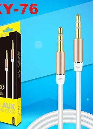 Аудио кабель audio cable kin aux mini jack 3.5мм - 3.5мм / 3.5mm to 3.5mm 1 метр qc32gw