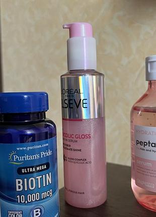 Biotin 10,000 puritans pride, peptaronic korea serum, l’oreal serum hair