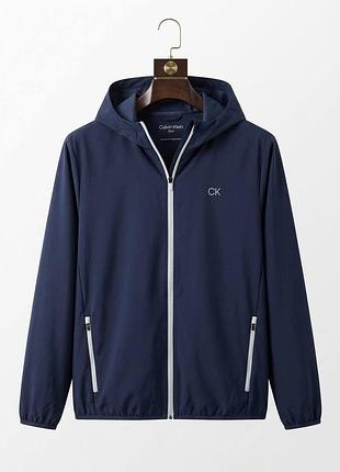 Надлегка вітрівка calvin klein оригінал xl-xxl темно-синя