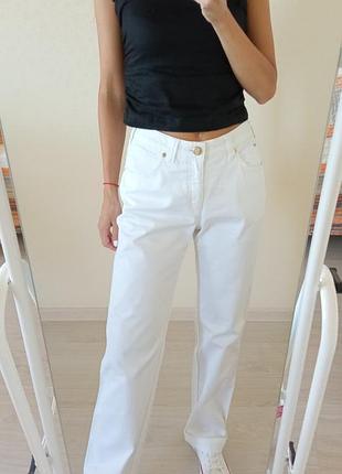 Белые прямые джинсы armani jeans